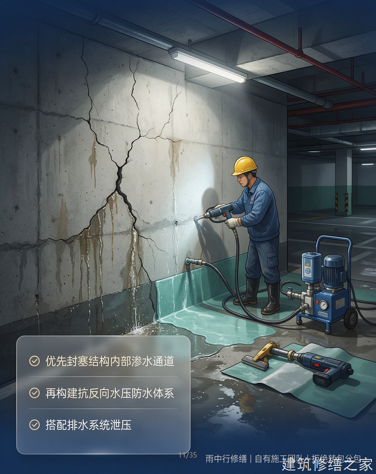 2026/9肇庆四会市地下室堵漏注意事项